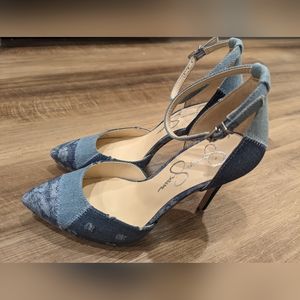 Jessica Simmon Blue Jean Heels Size 7.5